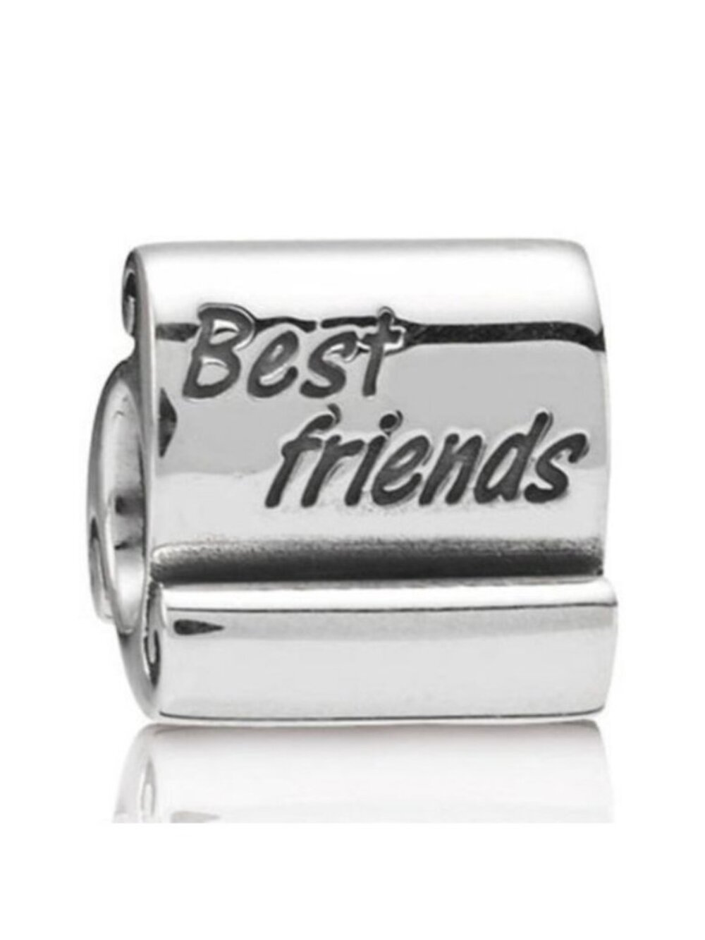 Pandora Retired Sterling Silver Best Friends Scroll Charm - 790512